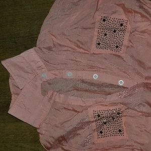Pink silk blouse